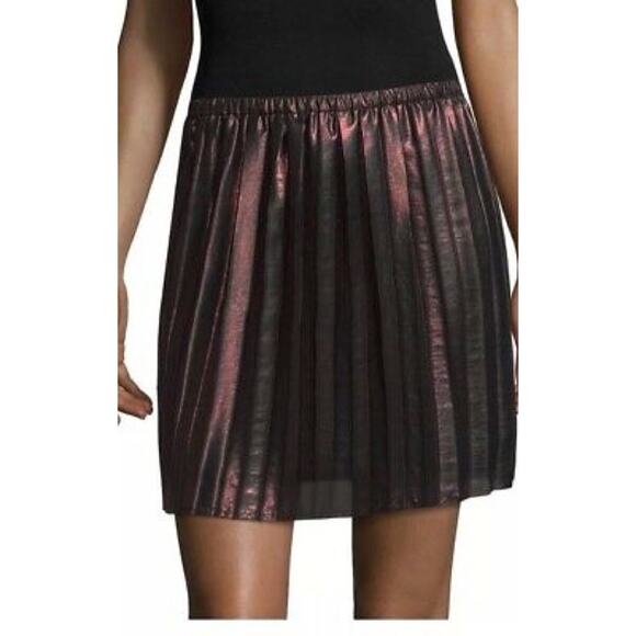 Isabel Marant NWT Circle Skirt Pleated Metallic Red Copper Mini Copper Runway - Picture 10 of 11
